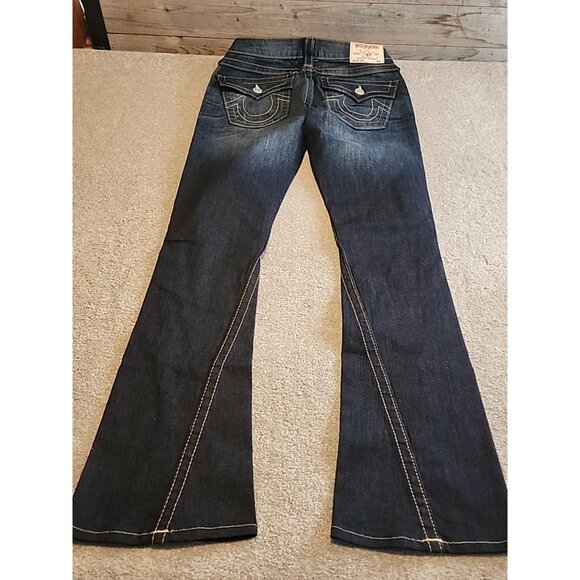 VTG True Religion Joey Women Jeans Bootcut Flare Flap Pocket  Sz 27 Made USA - Picture 4 of 16